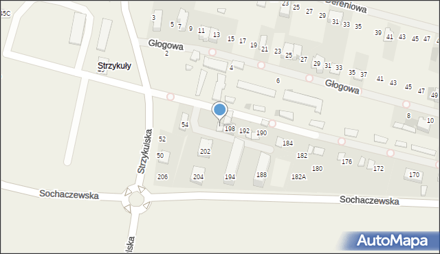 Strzykuły, Sochaczewska, 200, mapa Strzykuły
