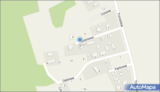 Strzyżewo, Sosnowa, 5, mapa Strzyżewo