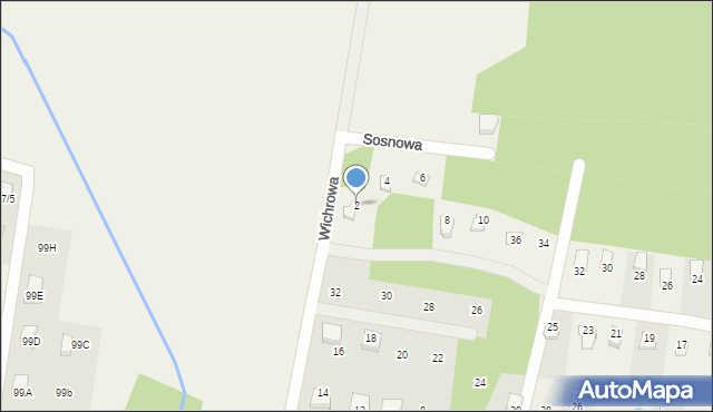 Studzianki, Sosnowa, 2, mapa Studzianki