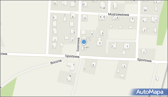 Subkowy, Sosnowa, 2, mapa Subkowy