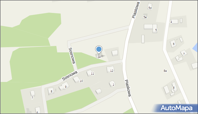 Suchleb, Sosnowa, 14, mapa Suchleb