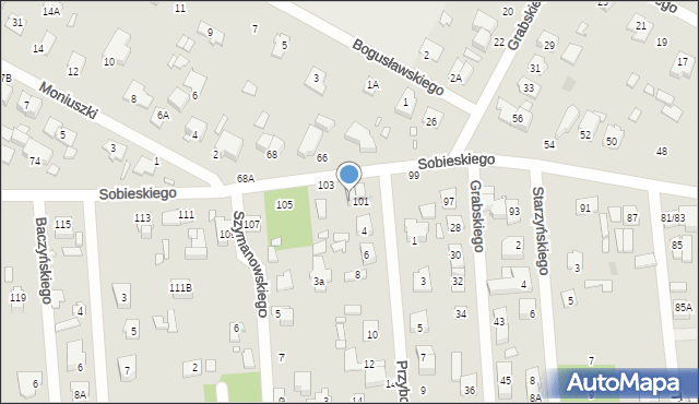 Sulejówek, Sobieskiego, 101A, mapa Sulejówek