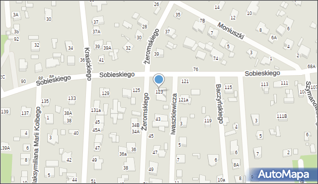 Sulejówek, Sobieskiego, 123, mapa Sulejówek