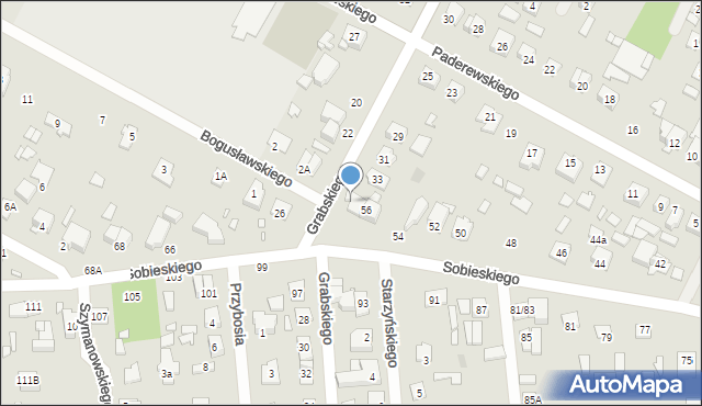 Sulejówek, Sobieskiego, 58, mapa Sulejówek