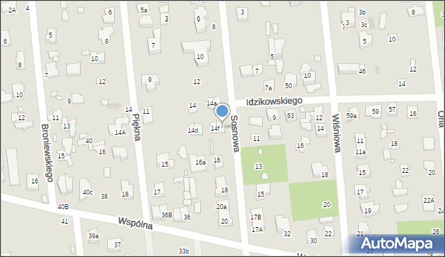 Sulejówek, Sosnowa, 14g, mapa Sulejówek