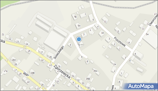 Sulików, Soleckiego Kazimierza, ks., 5, mapa Sulików