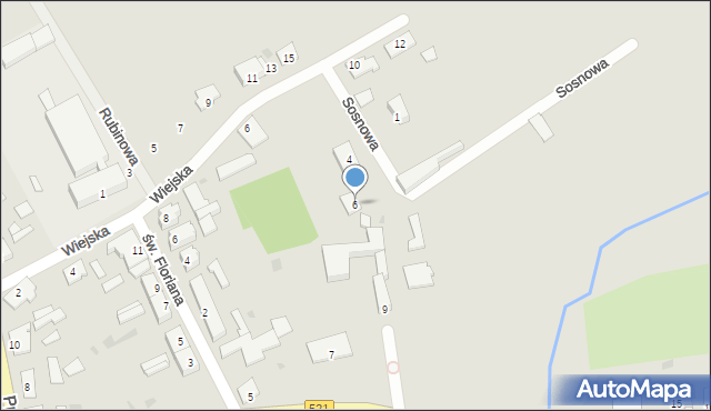 Susz, Sosnowa, 6, mapa Susz