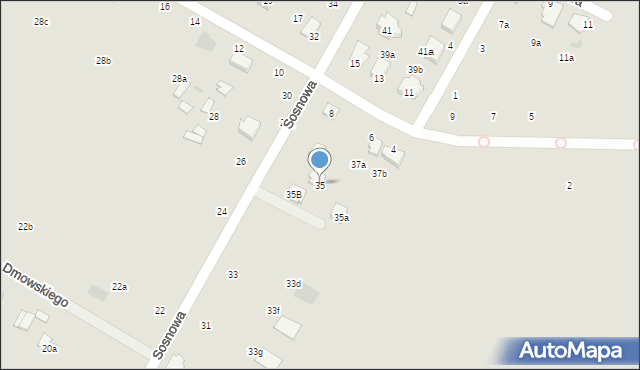 Świdnik, Sosnowa, 35, mapa Świdnika