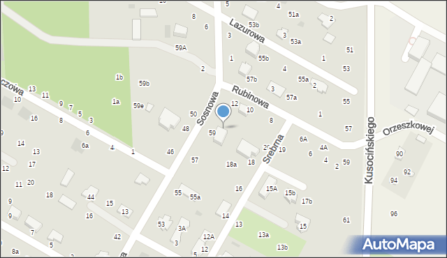 Świdnik, Sosnowa, 59c, mapa Świdnika