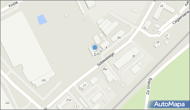 Świebodzin, Sobieskiego, 12, mapa Świebodzin