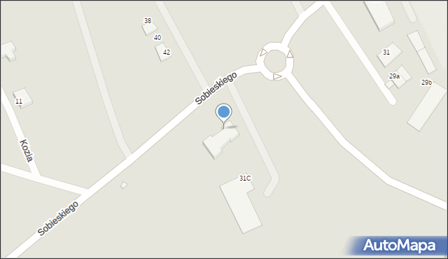 Świebodzin, Sobieskiego, 31ba, mapa Świebodzin