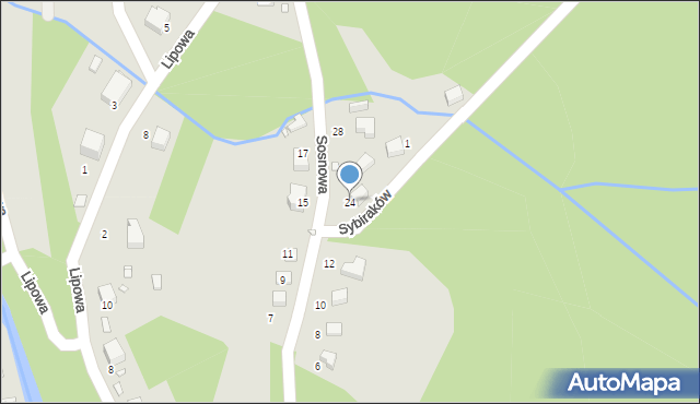 Świeradów-Zdrój, Sosnowa, 24, mapa Świeradów-Zdrój