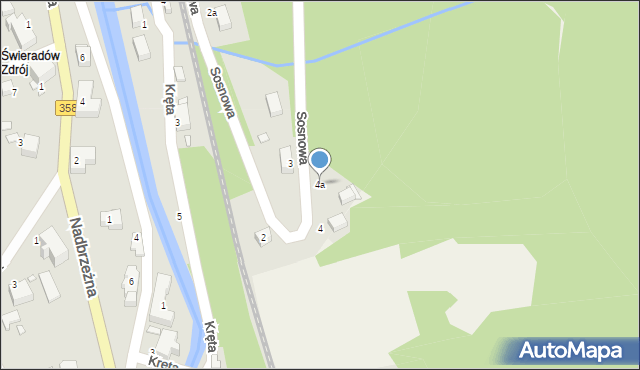 Świeradów-Zdrój, Sosnowa, 4a, mapa Świeradów-Zdrój