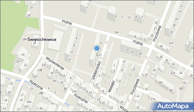 Świętochłowice, Solidarności, 5, mapa Świętochłowice