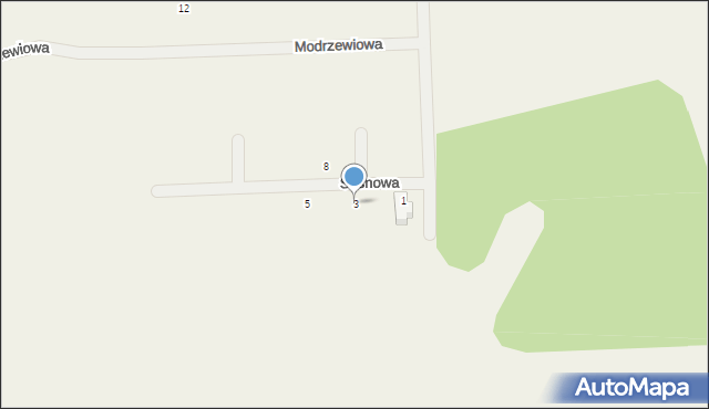 Szczaniec, Sosnowa, 3, mapa Szczaniec