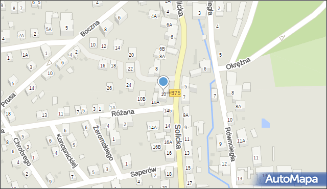 Szczawno-Zdrój, Solicka, 10, mapa Szczawno-Zdrój