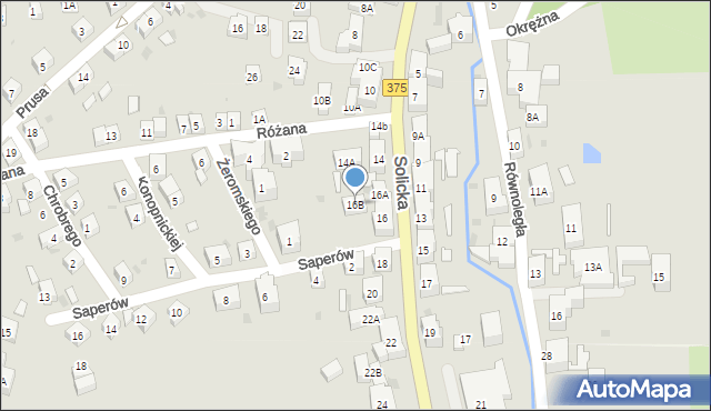 Szczawno-Zdrój, Solicka, 16B, mapa Szczawno-Zdrój