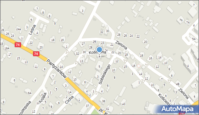 Szczebrzeszyn, Sobieskiego, 7, mapa Szczebrzeszyn