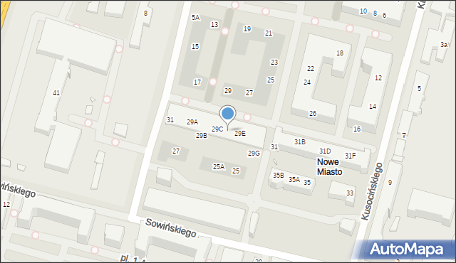 Szczecin, Sowińskiego Józefa, gen., 29D, mapa Szczecina