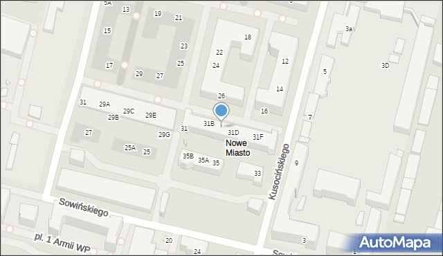 Szczecin, Sowińskiego Józefa, gen., 31C, mapa Szczecina