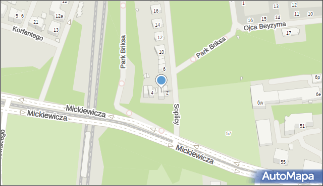 Szczecin, Soplicy Jacka, 2a, mapa Szczecina