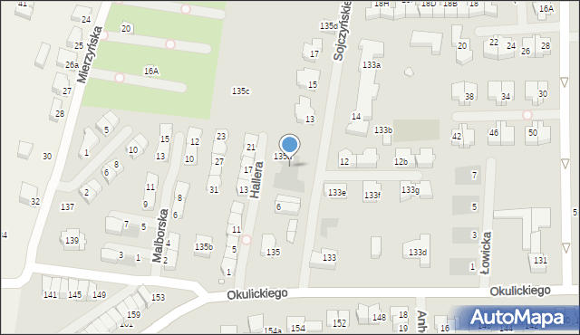 Szczecin, Sojczyńskiego-Warszyca Stanisława, gen., 11, mapa Szczecina