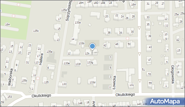 Szczecin, Sojczyńskiego-Warszyca Stanisława, gen., 12c, mapa Szczecina