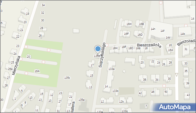 Szczecin, Sojczyńskiego-Warszyca Stanisława, gen., 19, mapa Szczecina