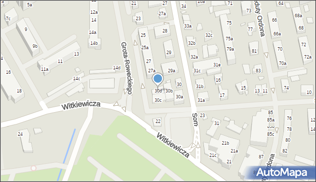 Szczecin, Somosierry, 30d, mapa Szczecina