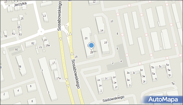 Szczecin, Sosabowskiego Stanisława Franciszka, gen., 18, mapa Szczecina