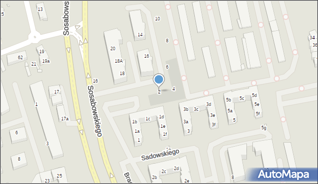 Szczecin, Sosabowskiego Stanisława Franciszka, gen., 2, mapa Szczecina