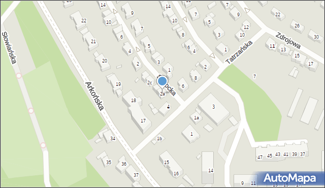 Szczecin, Sopocka, 2a, mapa Szczecina