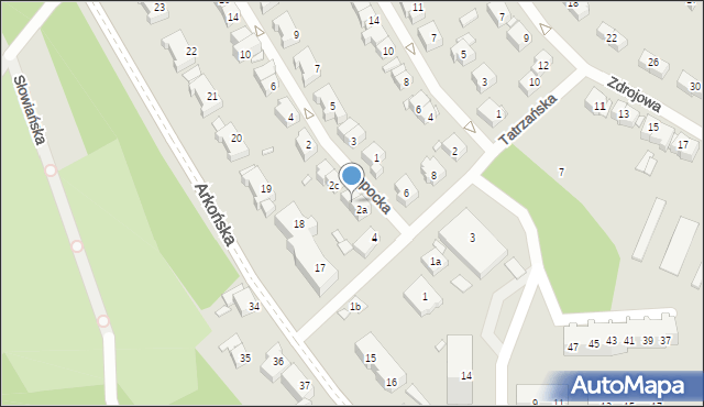 Szczecin, Sopocka, 2b, mapa Szczecina