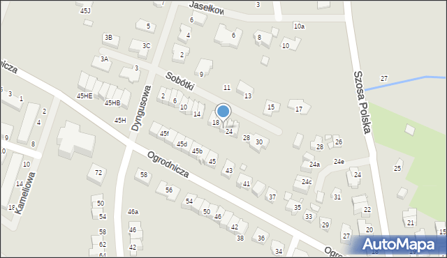 Szczecin, Sobótki, 22, mapa Szczecina