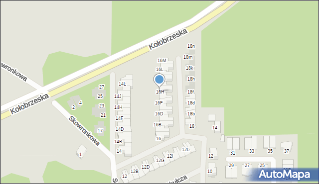 Szczecinek, Sójcza, 16H, mapa Szczecinek