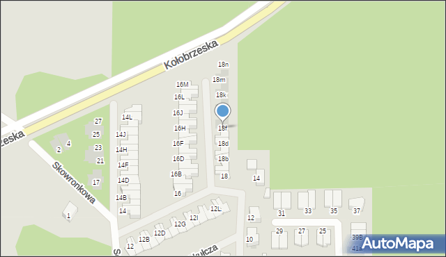 Szczecinek, Sójcza, 18f, mapa Szczecinek