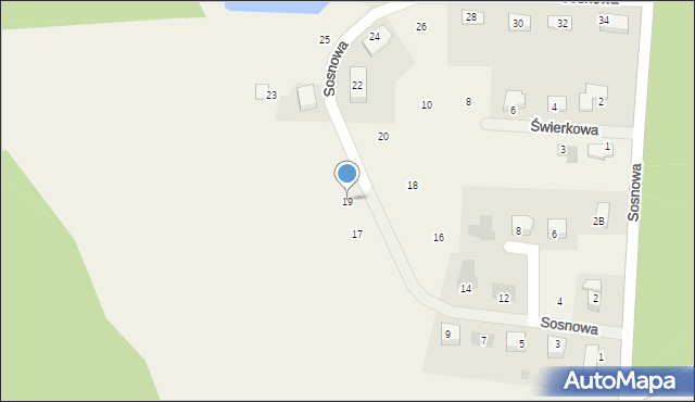 Szczepanów, Sosnowa, 19, mapa Szczepanów