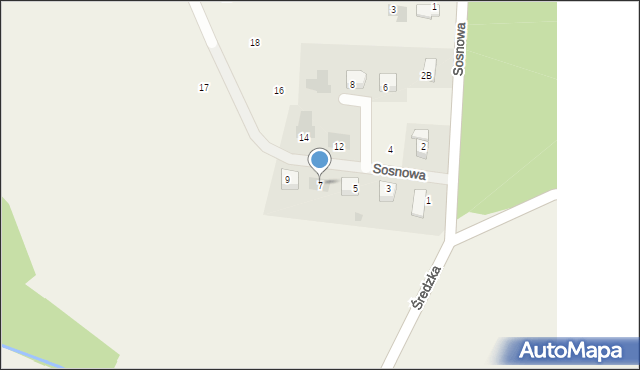 Szczepanów, Sosnowa, 7, mapa Szczepanów
