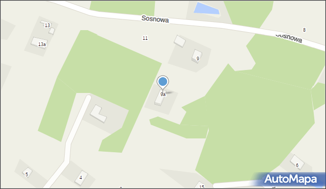 Szpetal Górny, Sosnowa, 9a, mapa Szpetal Górny