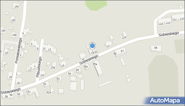 Szprotawa, Sobieskiego, 13, mapa Szprotawa