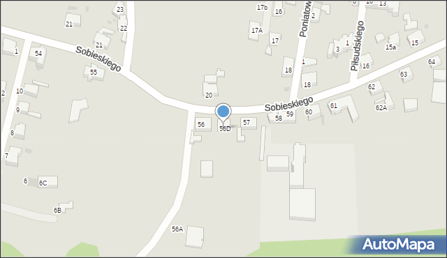 Szprotawa, Sobieskiego, 56D, mapa Szprotawa