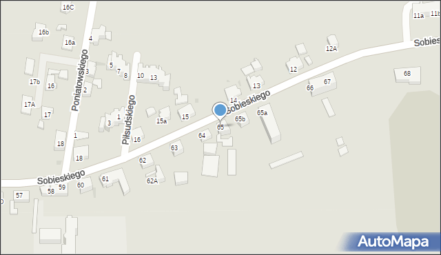 Szprotawa, Sobieskiego, 65, mapa Szprotawa