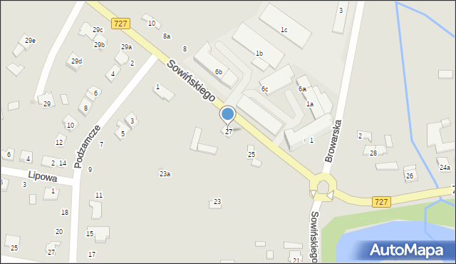 Szydłowiec, Sowińskiego Józefa, gen., 27, mapa Szydłowiec