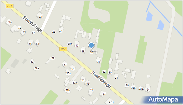 Szydłowiec, Sowińskiego Józefa, gen., 36, mapa Szydłowiec
