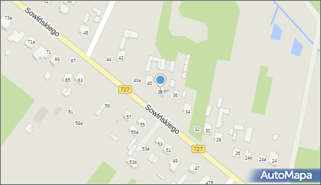 Szydłowiec, Sowińskiego Józefa, gen., 38, mapa Szydłowiec