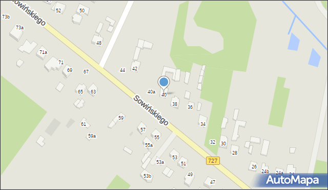 Szydłowiec, Sowińskiego Józefa, gen., 40, mapa Szydłowiec