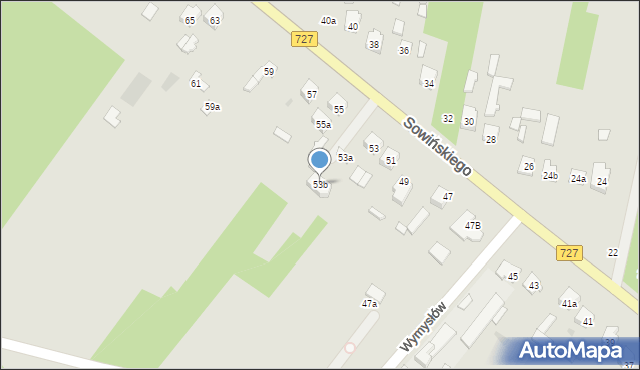 Szydłowiec, Sowińskiego Józefa, gen., 53b, mapa Szydłowiec