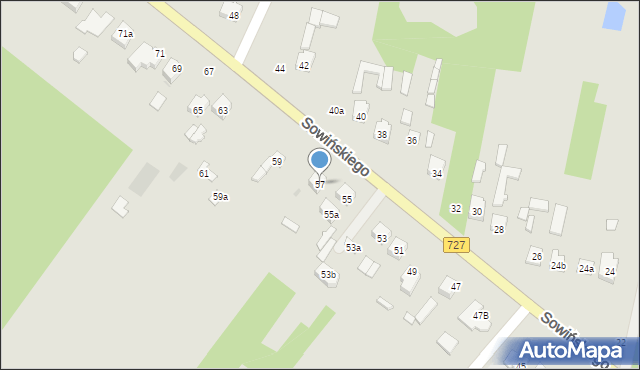 Szydłowiec, Sowińskiego Józefa, gen., 57, mapa Szydłowiec