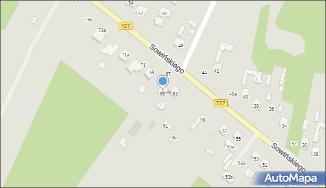 Szydłowiec, Sowińskiego Józefa, gen., 65, mapa Szydłowiec