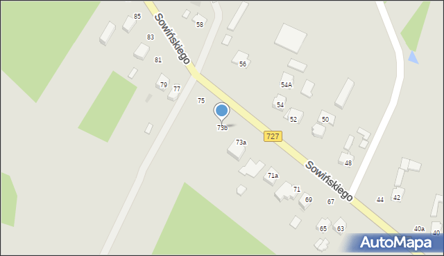 Szydłowiec, Sowińskiego Józefa, gen., 73b, mapa Szydłowiec